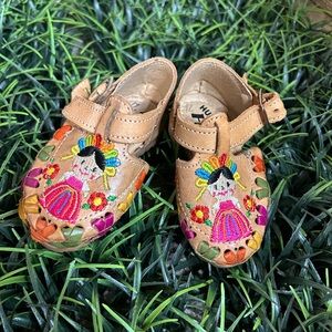 Authentic Leather Mexican Sandal Baby Girl Size 3